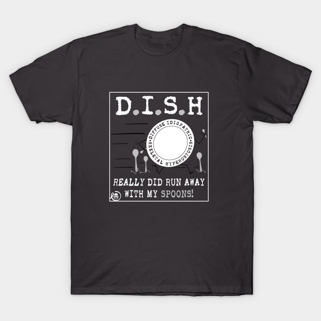 DISH ran away with SPOONS (asphalt) T-Shirt by spooniespecies